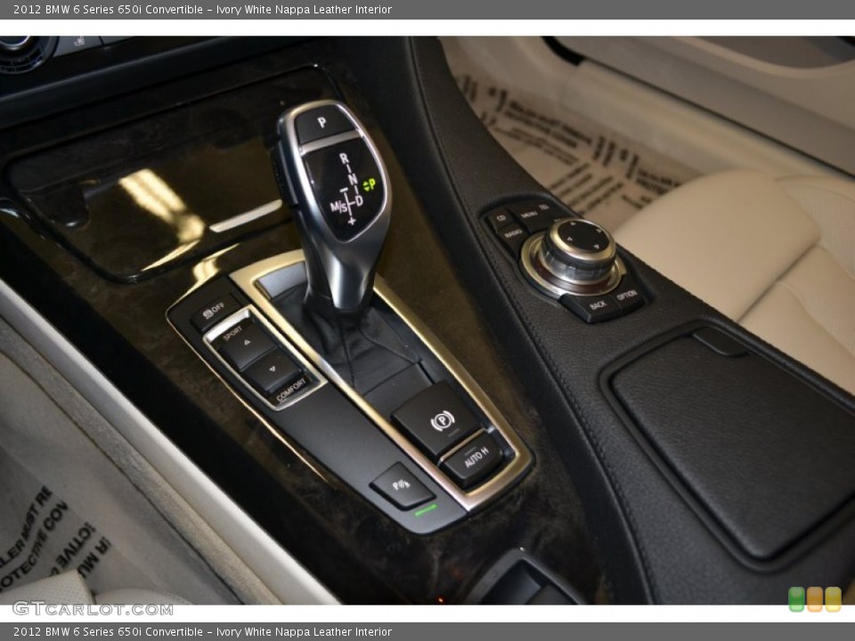 Ivory White Nappa Leather Interior Transmission for the 2012 BMW 6 Series 650i Convertible #50676887