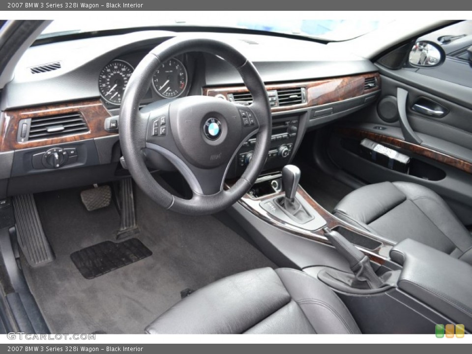 Black Interior Prime Interior for the 2007 BMW 3 Series 328i Wagon #50677604