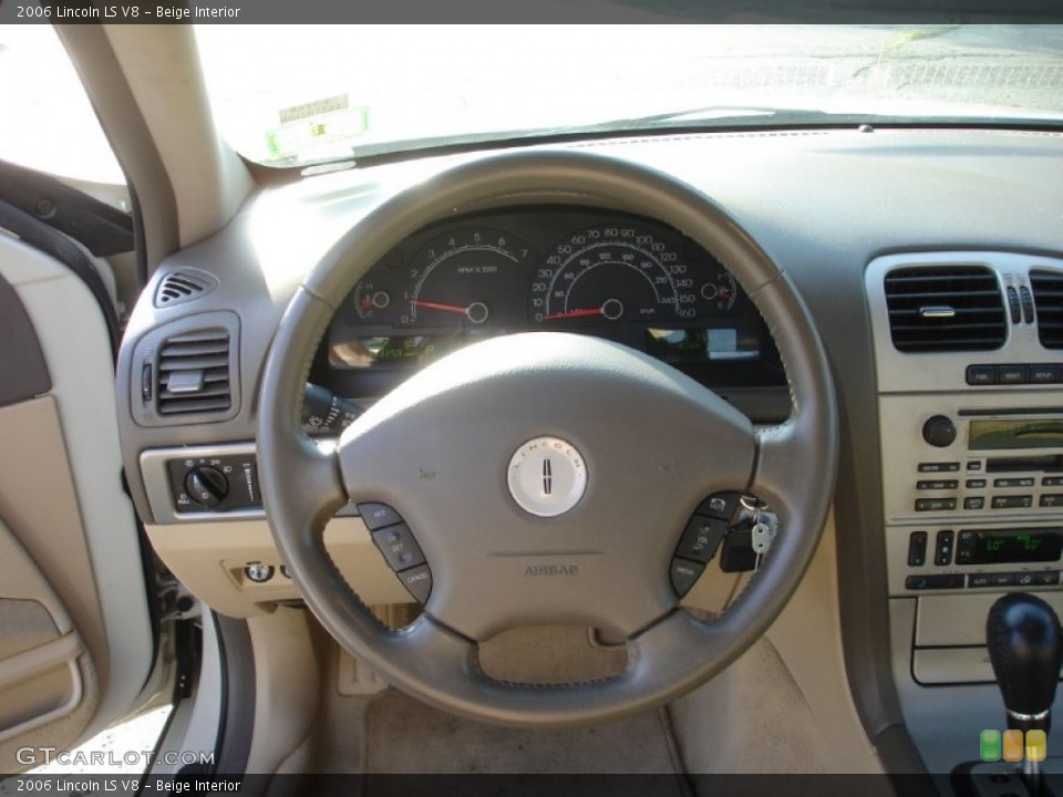 Beige Interior Steering Wheel for the 2006 Lincoln LS V8 #50679737