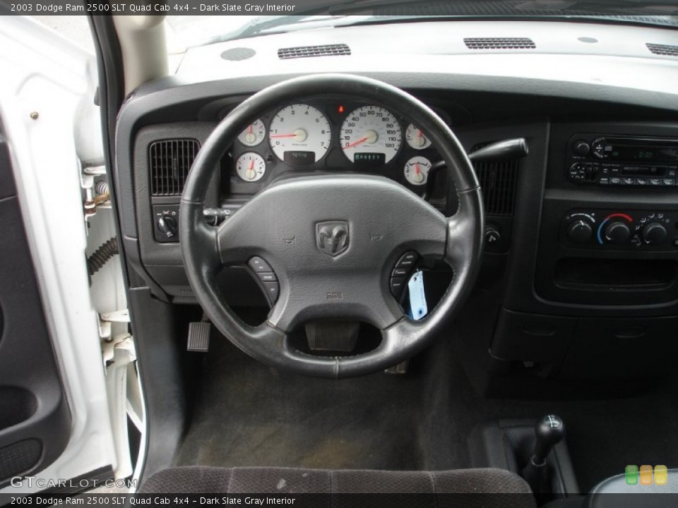 Dark Slate Gray Interior Steering Wheel for the 2003 Dodge Ram 2500 SLT Quad Cab 4x4 #50680856