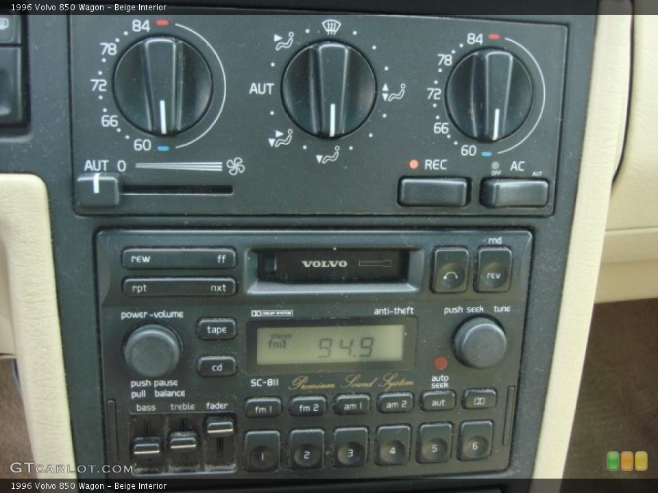Beige Interior Controls for the 1996 Volvo 850 Wagon #50681438