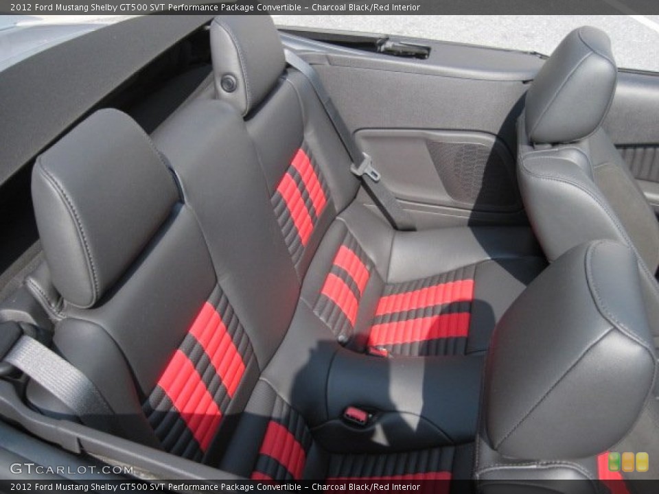 Charcoal Black/Red Interior Photo for the 2012 Ford Mustang Shelby GT500 SVT Performance Package Convertible #50683508