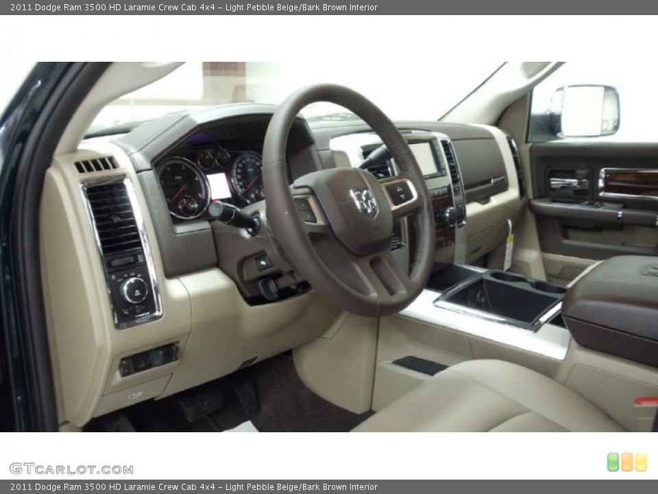 Light Pebble Beige/Bark Brown Interior Photo for the 2011 Dodge Ram 3500 HD Laramie Crew Cab 4x4 #50684123