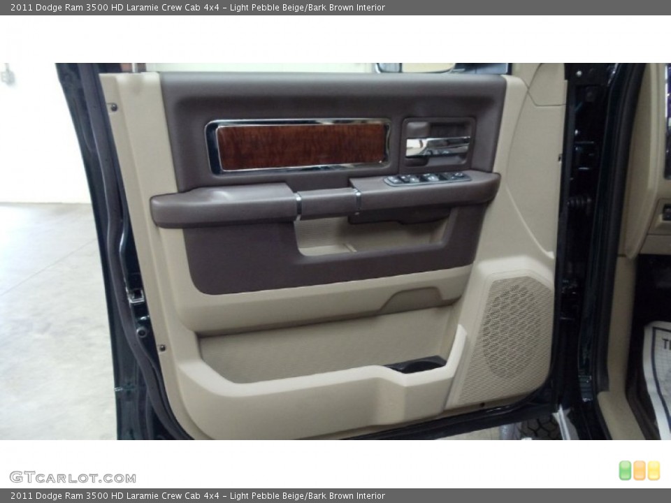 Light Pebble Beige/Bark Brown Interior Door Panel for the 2011 Dodge Ram 3500 HD Laramie Crew Cab 4x4 #50684297