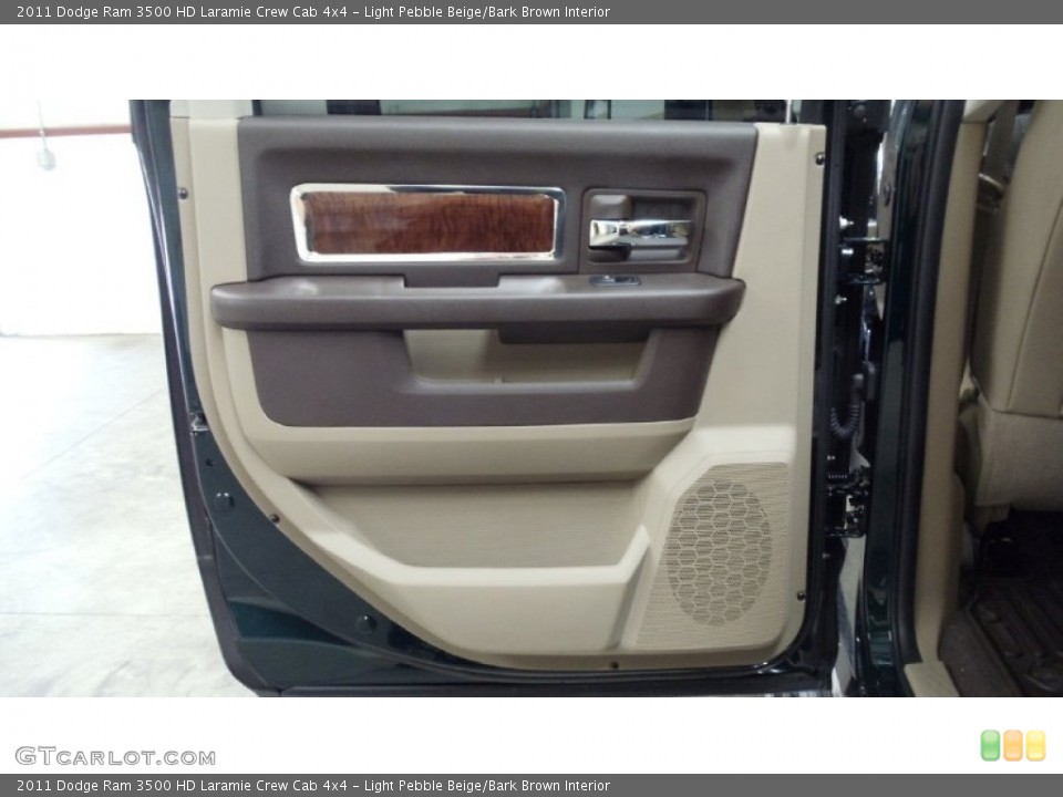 Light Pebble Beige/Bark Brown Interior Door Panel for the 2011 Dodge Ram 3500 HD Laramie Crew Cab 4x4 #50684303
