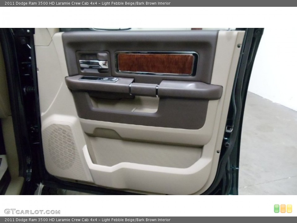 Light Pebble Beige/Bark Brown Interior Door Panel for the 2011 Dodge Ram 3500 HD Laramie Crew Cab 4x4 #50684312