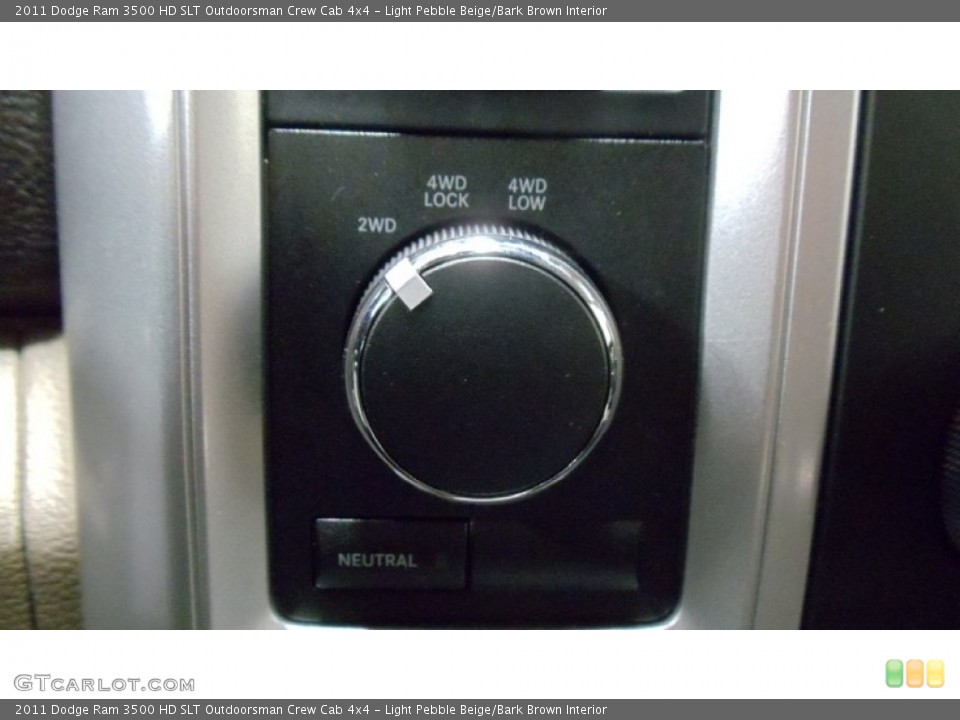 Light Pebble Beige/Bark Brown Interior Controls for the 2011 Dodge Ram 3500 HD SLT Outdoorsman Crew Cab 4x4 #50685122