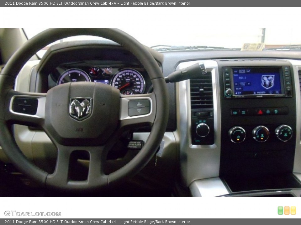 Light Pebble Beige/Bark Brown Interior Dashboard for the 2011 Dodge Ram 3500 HD SLT Outdoorsman Crew Cab 4x4 #50685389