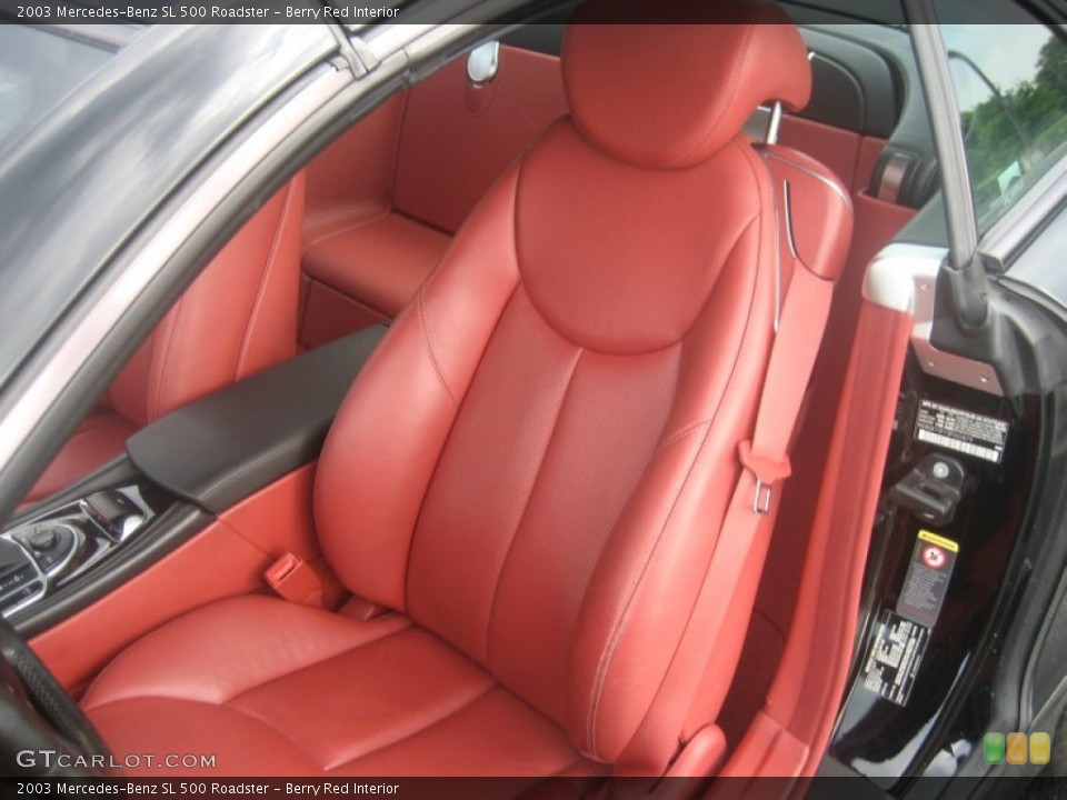 Berry Red Interior Photo for the 2003 Mercedes-Benz SL 500 Roadster #50685599