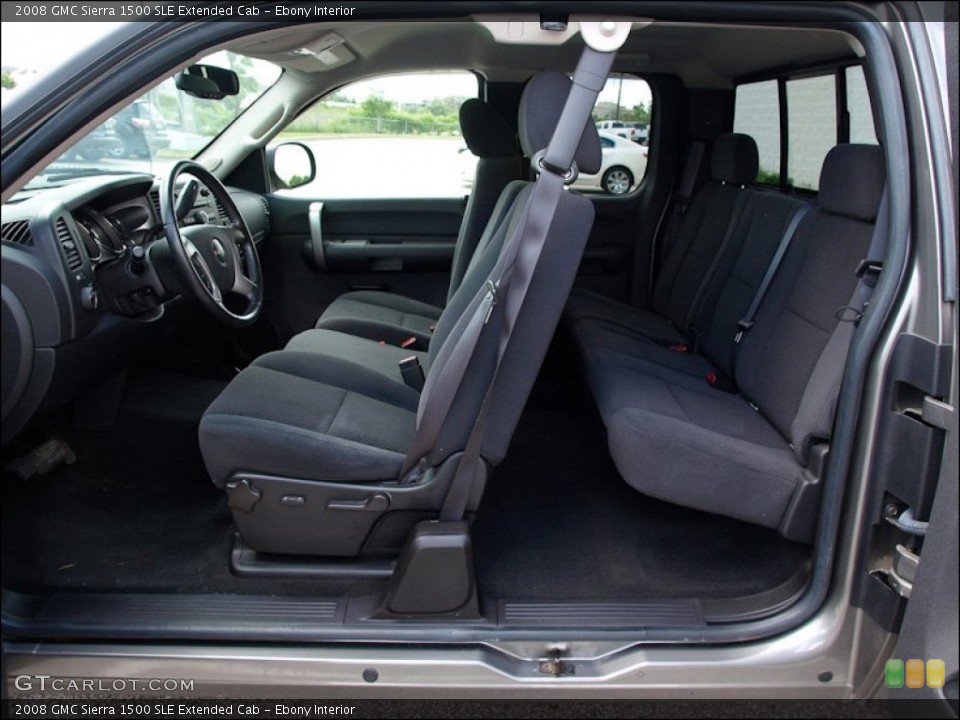 Ebony Interior Photo for the 2008 GMC Sierra 1500 SLE Extended Cab #50686019