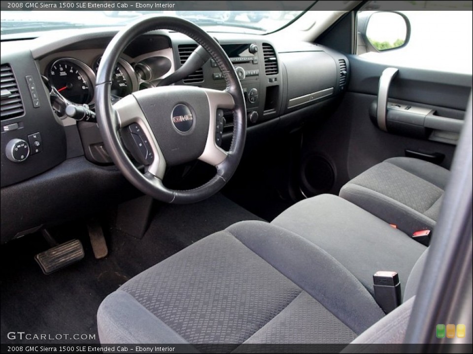 Ebony Interior Photo for the 2008 GMC Sierra 1500 SLE Extended Cab #50686031