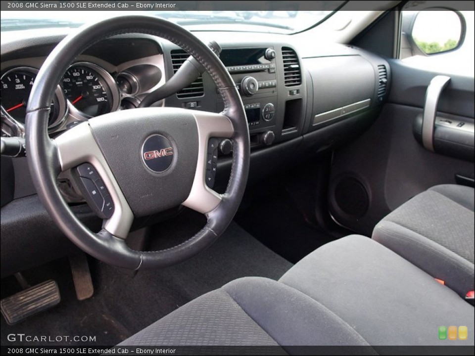 Ebony Interior Photo for the 2008 GMC Sierra 1500 SLE Extended Cab #50686046