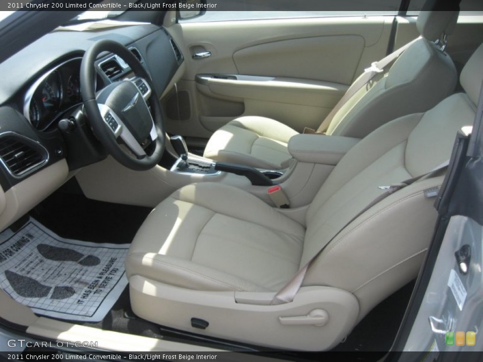 Black/Light Frost Beige Interior Photo for the 2011 Chrysler 200 Limited Convertible #50686517