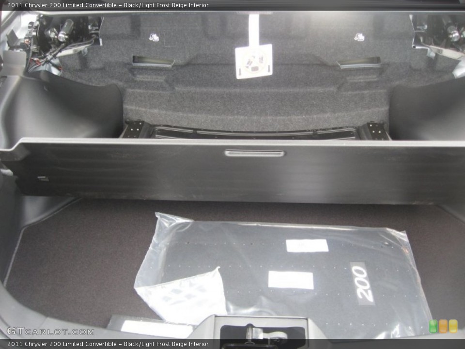 Black/Light Frost Beige Interior Trunk for the 2011 Chrysler 200 Limited Convertible #50686538