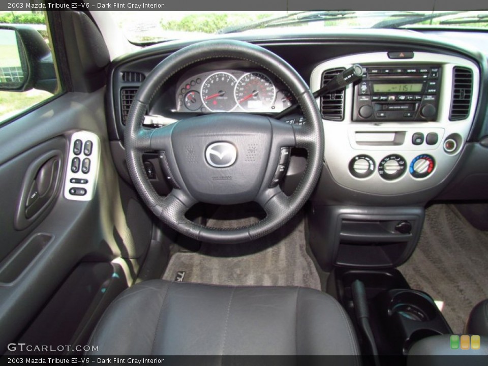 Dark Flint Gray Interior Controls for the 2003 Mazda Tribute ES-V6 #50687906