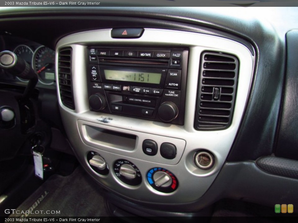 Dark Flint Gray Interior Controls for the 2003 Mazda Tribute ES-V6 #50687912