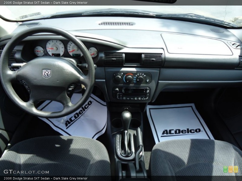 Dark Slate Grey Interior Dashboard for the 2006 Dodge Stratus SXT Sedan #50688251