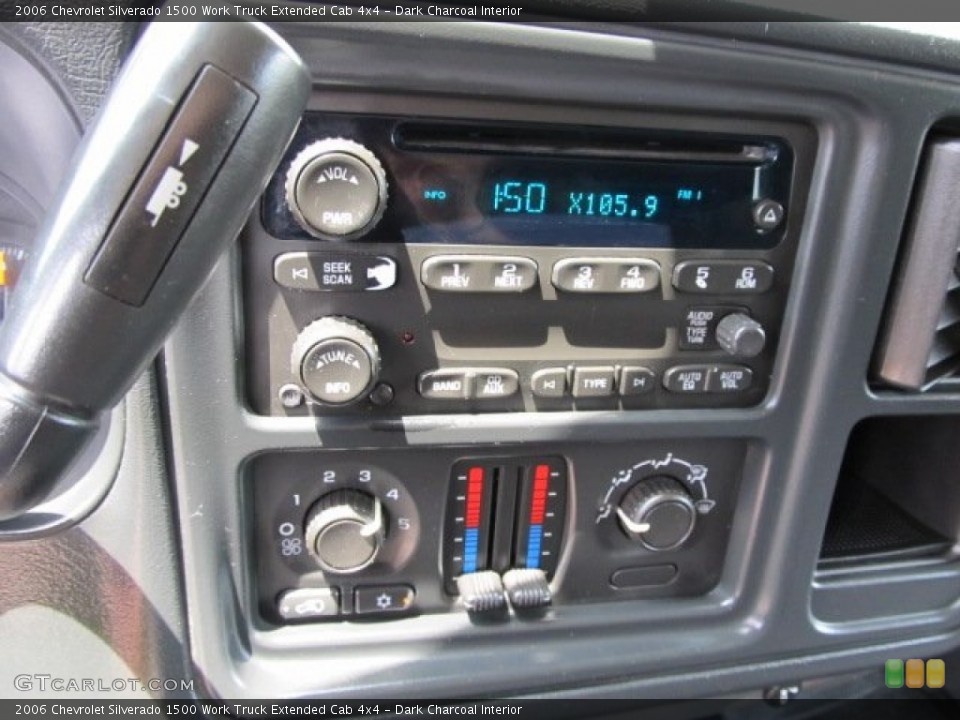 Dark Charcoal Interior Controls for the 2006 Chevrolet Silverado 1500 Work Truck Extended Cab 4x4 #50689410