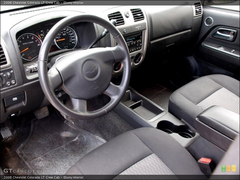 Ebony Interior Prime Interior for the 2008 Chevrolet Colorado LT Crew Cab #50691088