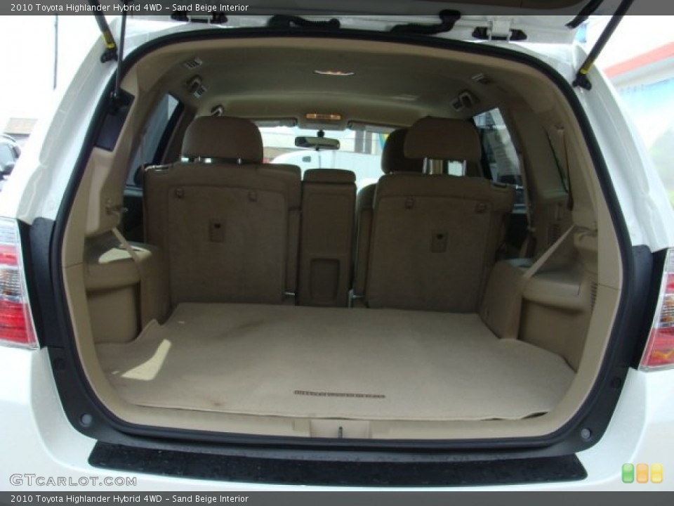 Sand Beige Interior Trunk for the 2010 Toyota Highlander Hybrid 4WD #50694160