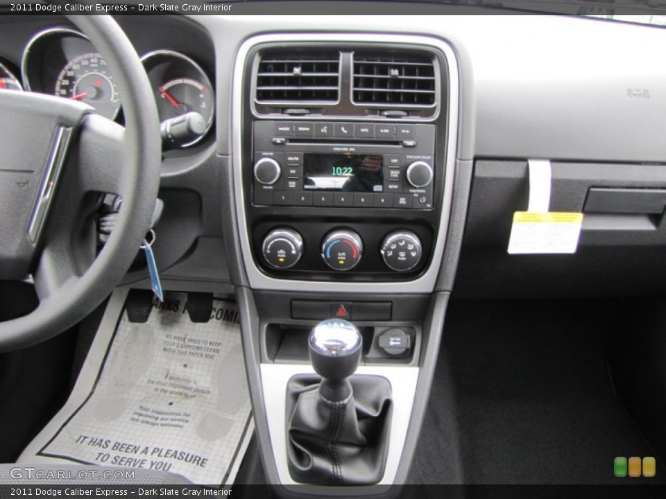Dark Slate Gray Interior Controls for the 2011 Dodge Caliber Express #50694814