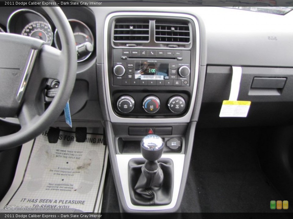 Dark Slate Gray Interior Controls for the 2011 Dodge Caliber Express #50695039