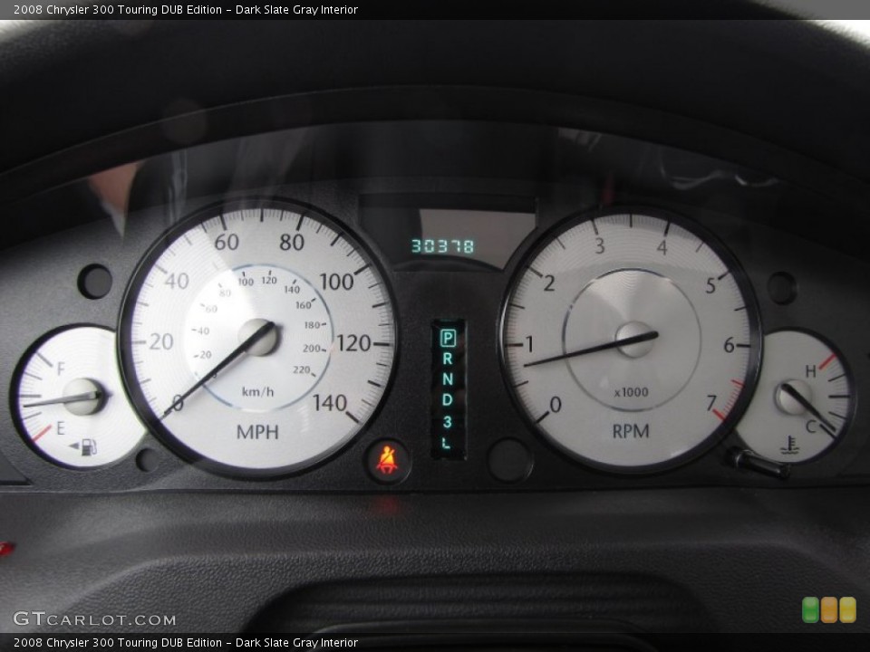 Dark Slate Gray Interior Gauges for the 2008 Chrysler 300 Touring DUB Edition #50697544