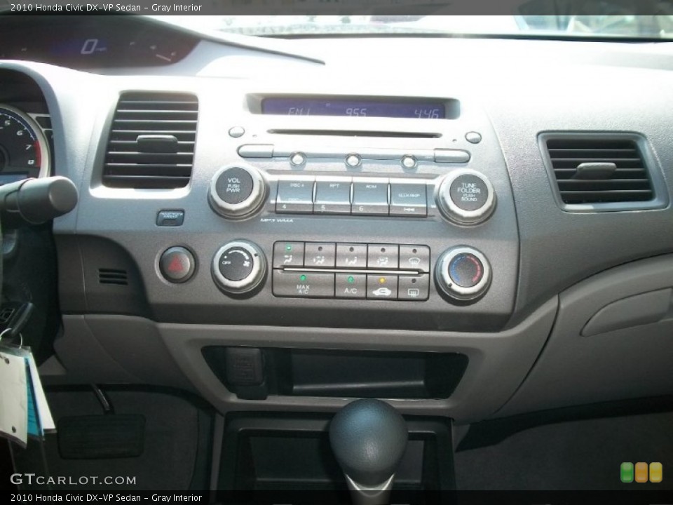 Gray Interior Controls for the 2010 Honda Civic DX-VP Sedan #50701753