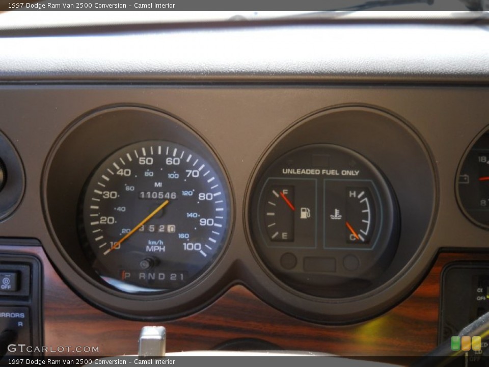 Camel Interior Gauges for the 1997 Dodge Ram Van 2500 Conversion #50702854