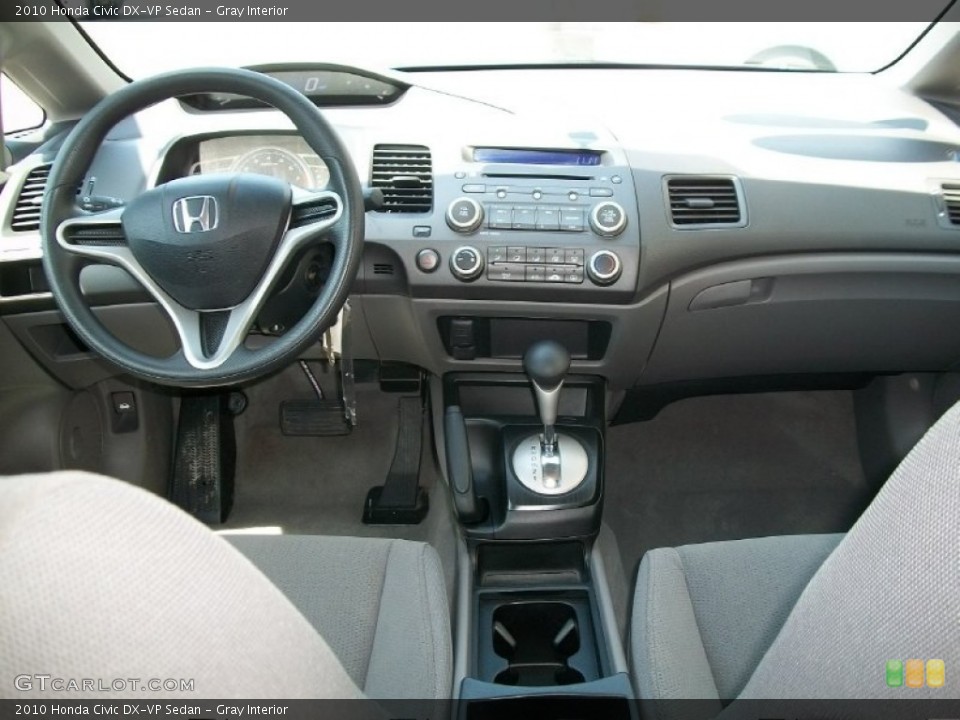 Gray Interior Dashboard for the 2010 Honda Civic DX-VP Sedan #50703301