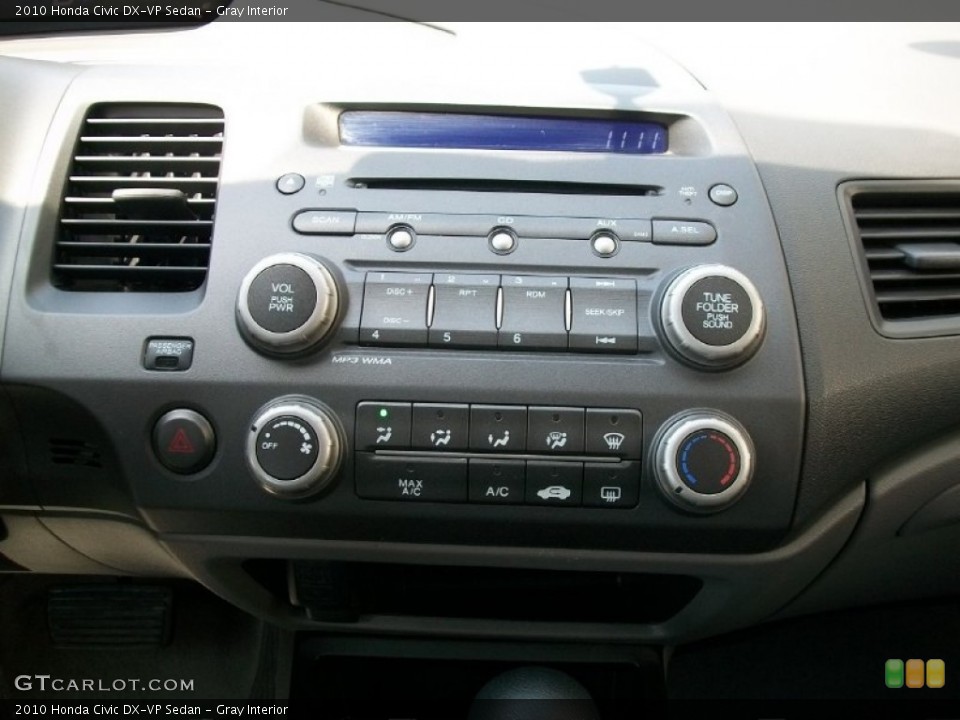 Gray Interior Controls for the 2010 Honda Civic DX-VP Sedan #50703355