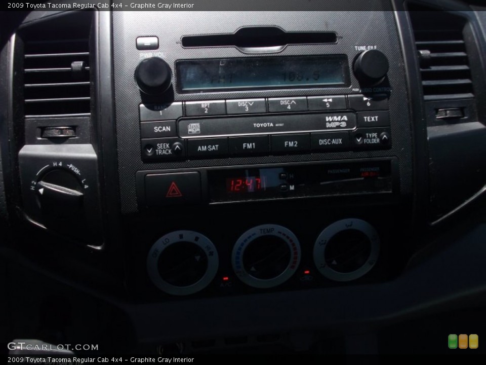 Graphite Gray Interior Controls for the 2009 Toyota Tacoma Regular Cab 4x4 #50705359