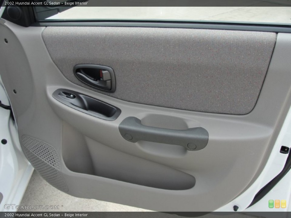 Beige Interior Door Panel for the 2002 Hyundai Accent GL Sedan #50705500