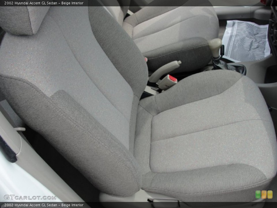 Beige 2002 Hyundai Accent Interiors