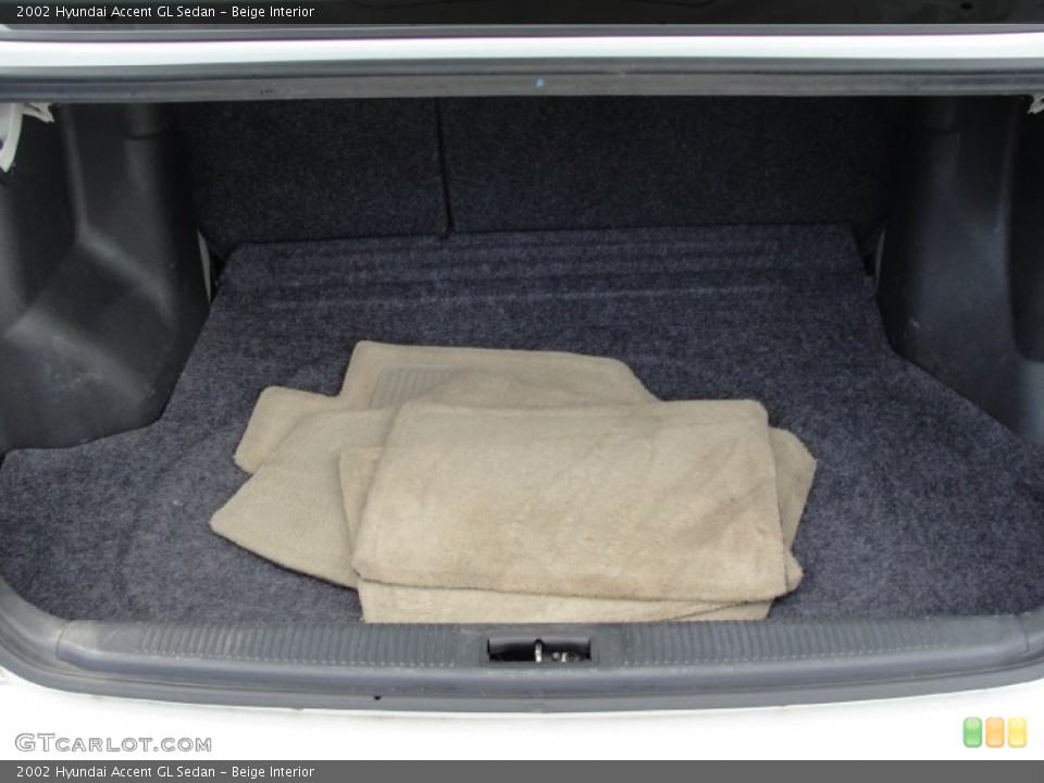 Beige Interior Trunk for the 2002 Hyundai Accent GL Sedan #50705566
