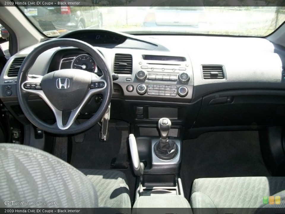 Black Interior Dashboard for the 2009 Honda Civic EX Coupe #50705791