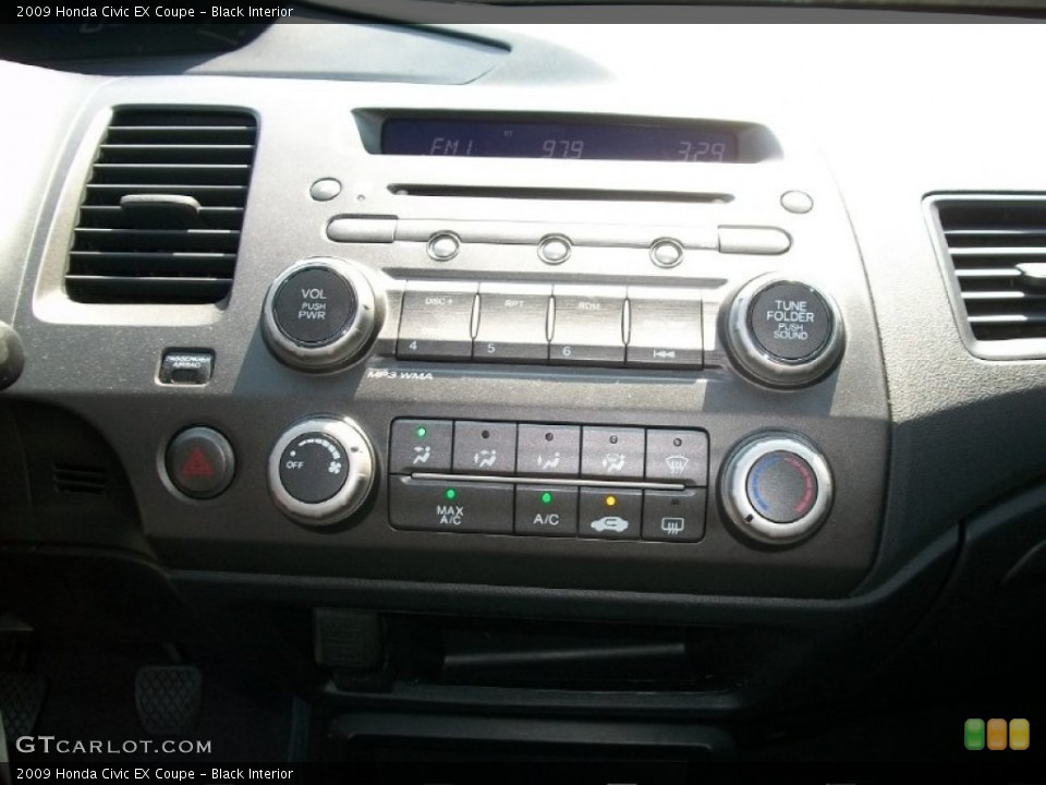 Black Interior Controls for the 2009 Honda Civic EX Coupe #50705833