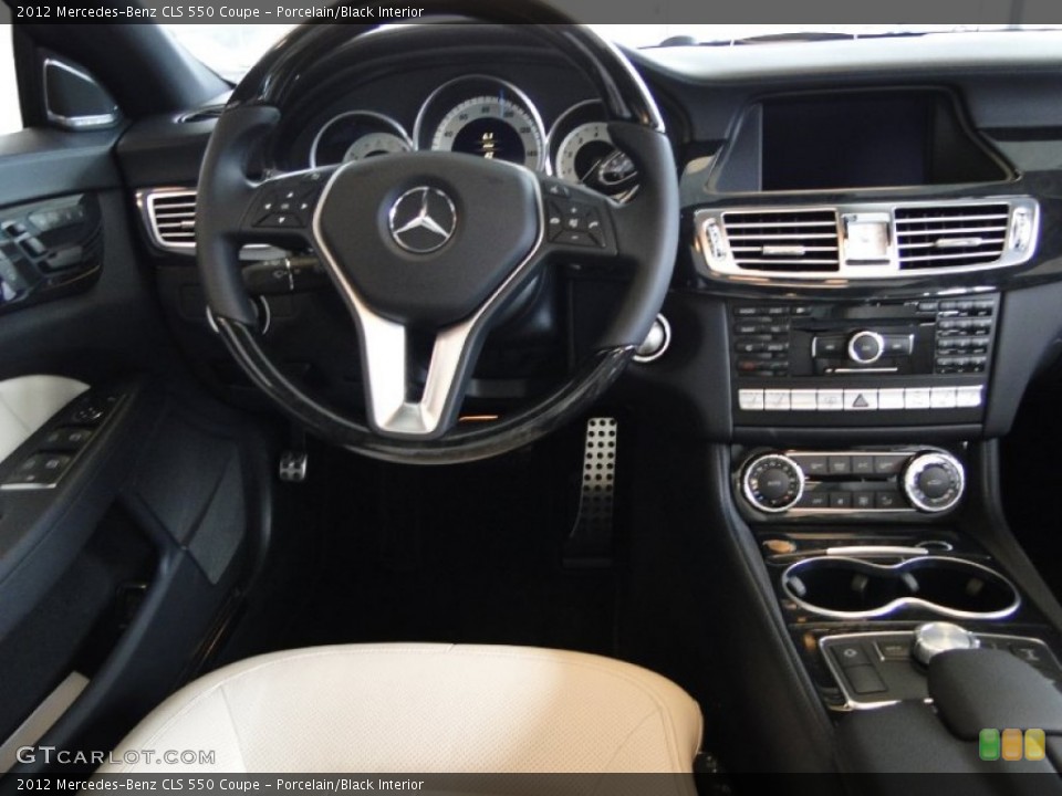 Porcelain/Black Interior Dashboard for the 2012 Mercedes-Benz CLS 550 Coupe #50706175