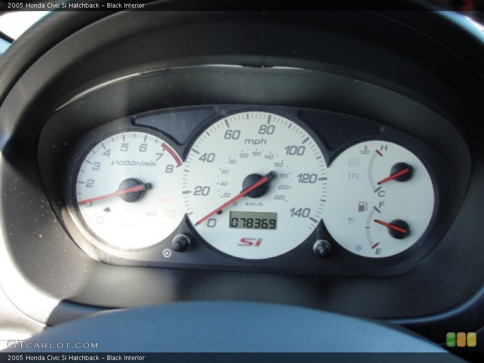 Black Interior Gauges for the 2005 Honda Civic Si Hatchback #50706343