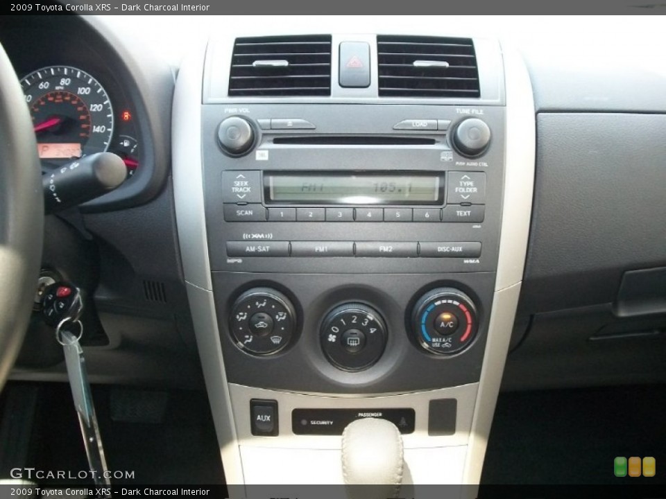 Dark Charcoal Interior Controls for the 2009 Toyota Corolla XRS #50706639