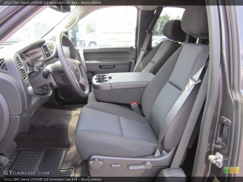 Ebony Interior Photo for the 2011 GMC Sierra 2500HD SLE Extended Cab 4x4 #50709607