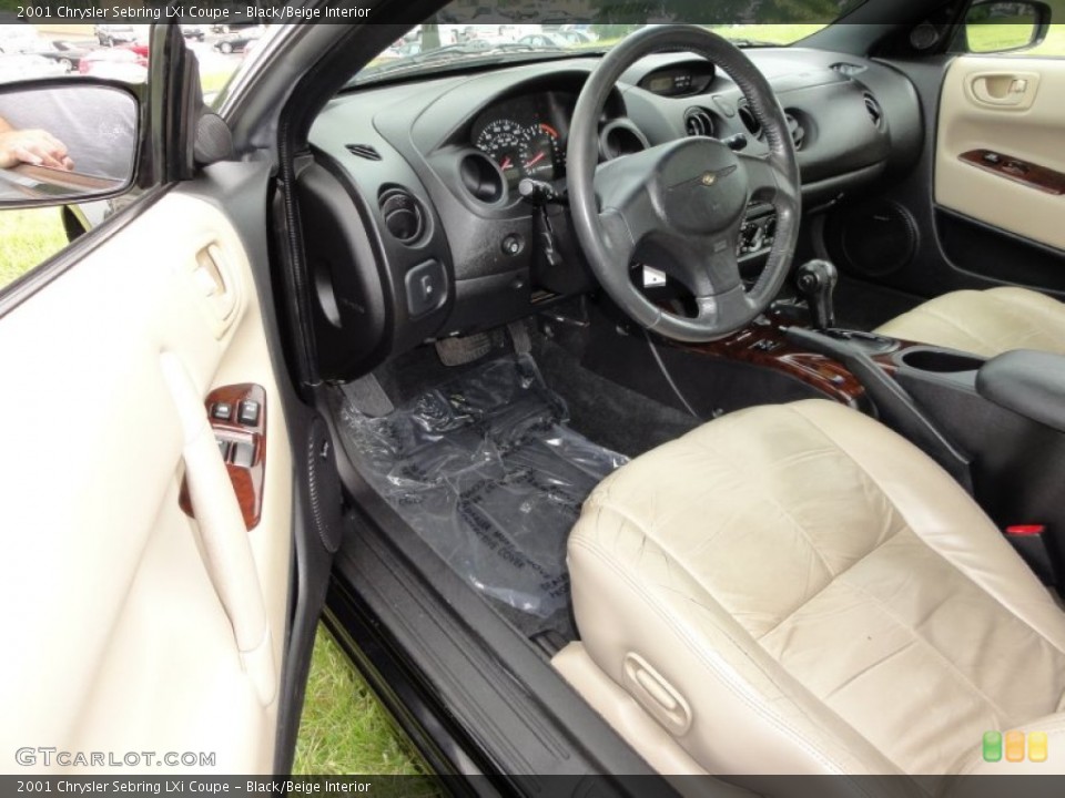 Black/Beige Interior Photo for the 2001 Chrysler Sebring LXi Coupe #50711470