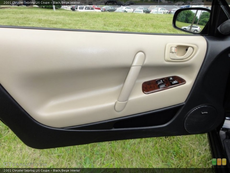 Black/Beige Interior Door Panel for the 2001 Chrysler Sebring LXi Coupe #50711482