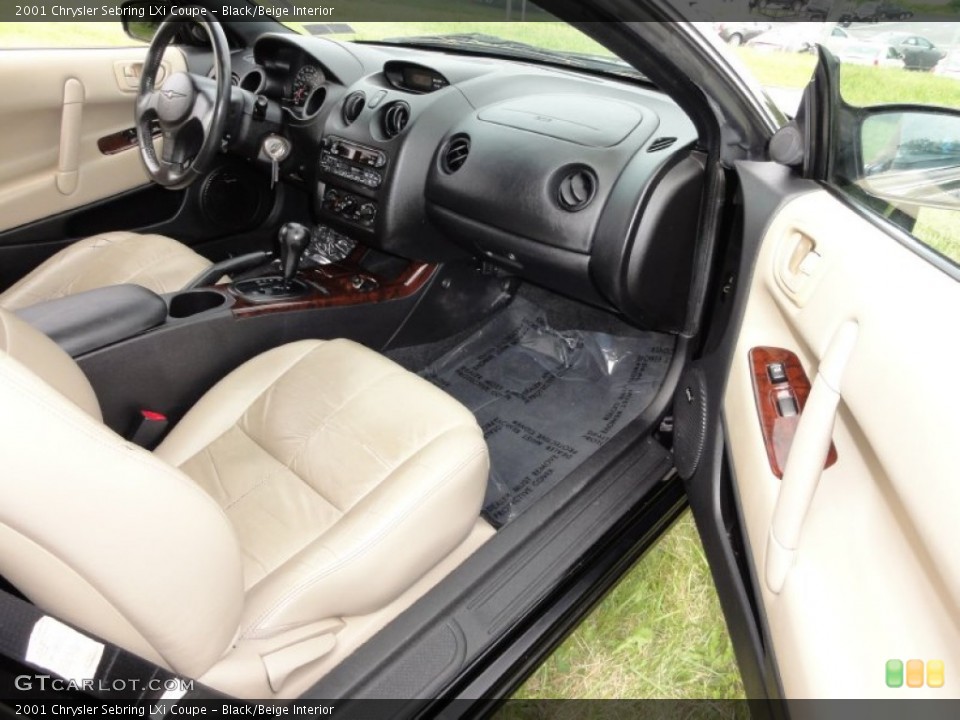 Black/Beige Interior Dashboard for the 2001 Chrysler Sebring LXi Coupe #50711527