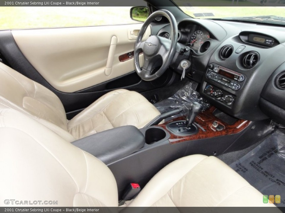 Black/Beige Interior Photo for the 2001 Chrysler Sebring LXi Coupe #50711539