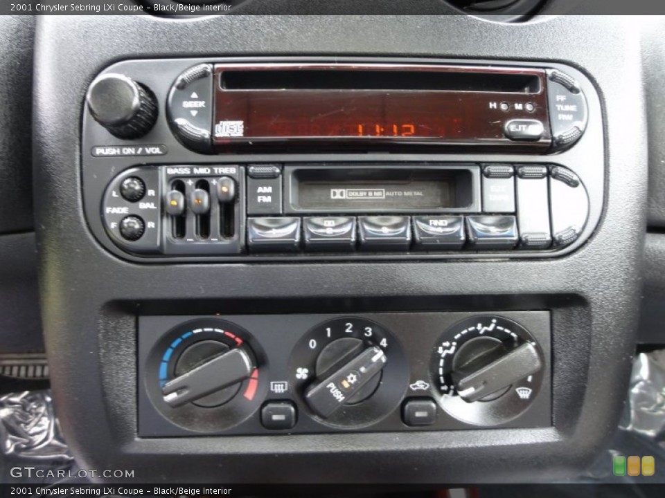 Black/Beige Interior Controls for the 2001 Chrysler Sebring LXi Coupe #50711677