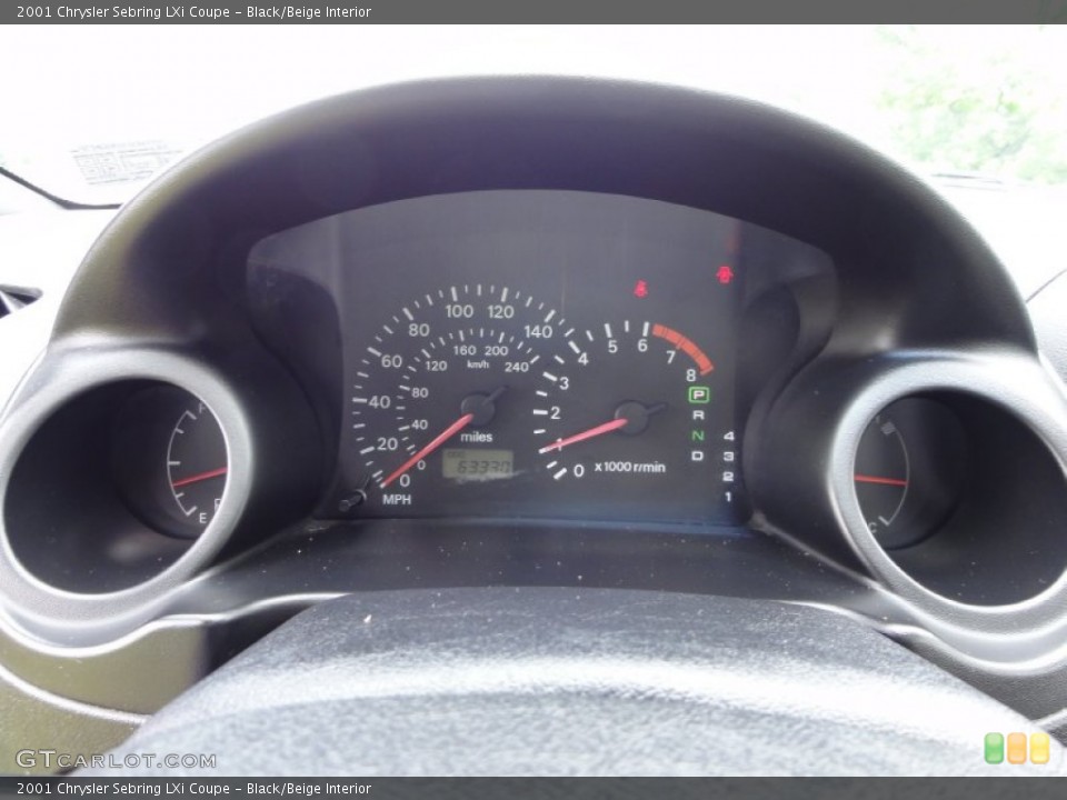 Black/Beige Interior Gauges for the 2001 Chrysler Sebring LXi Coupe #50711701