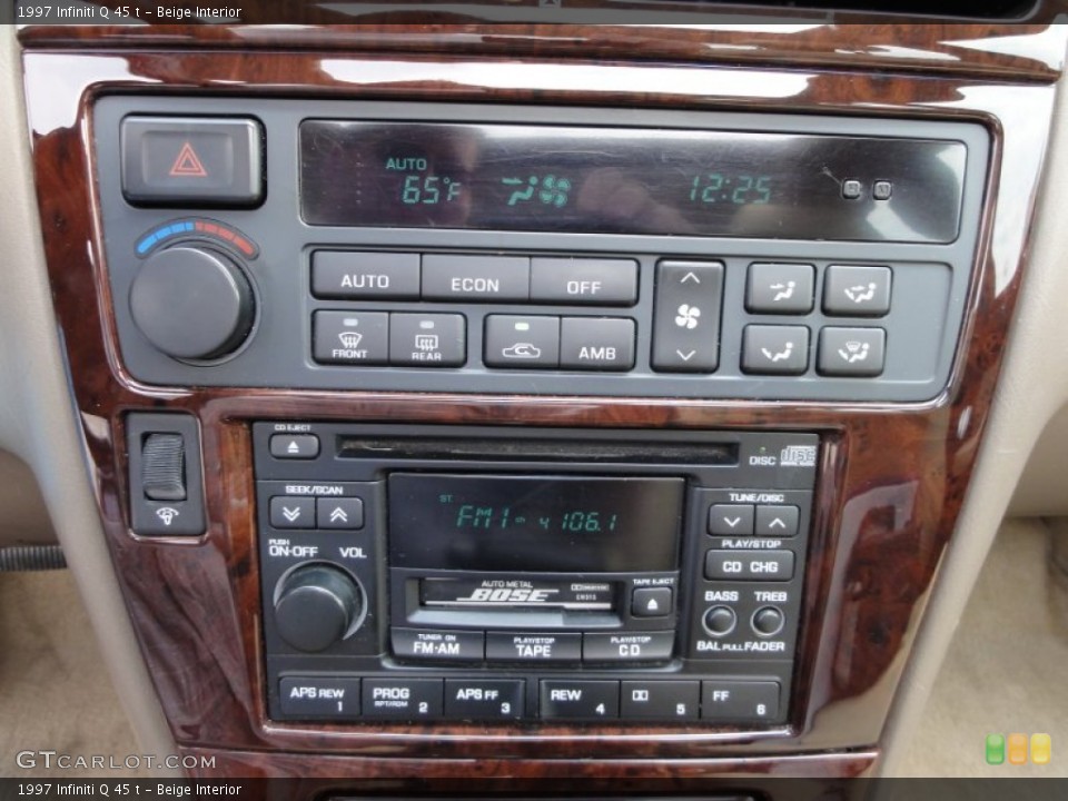 Beige Interior Controls for the 1997 Infiniti Q 45 t #50712799