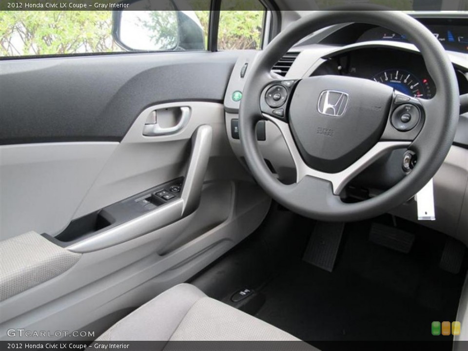 Gray Interior Steering Wheel for the 2012 Honda Civic LX Coupe #50713693