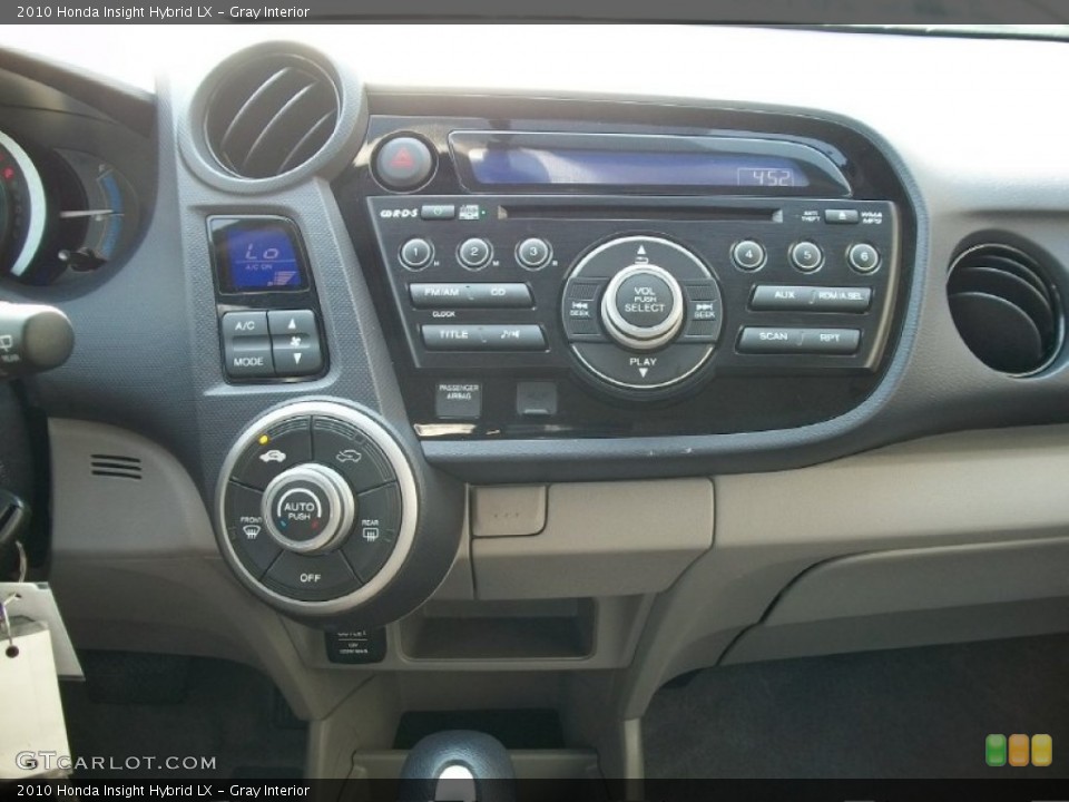 Gray Interior Controls for the 2010 Honda Insight Hybrid LX #50714278